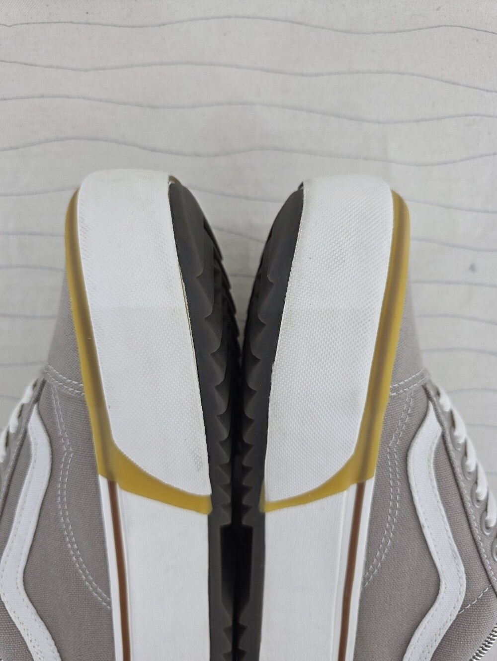 Vans Womens Old Skool Stacked Canvas Taupe Cream Platform Sneakers Shoes Size 9 - Picture 10 of 16